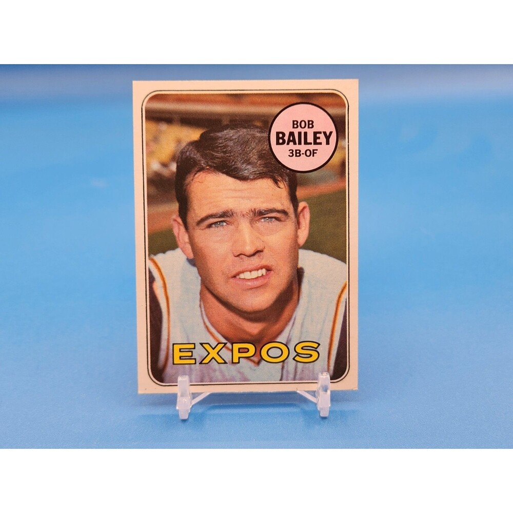 Vintage 1969 Topps #399 Bob Bailey Montreal Expos MLB Trading Card ~ EX/NM